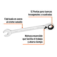 Llave combinada matraca reversible,5/8'x207mm,Truper Expert - LL-2020XR / 13549 Llave combinada matraca reversible,5/8'x207mm,Truper Expert - LL-2020XR / 13549
