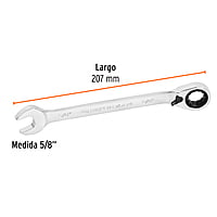 Llave combinada matraca reversible,5/8'x207mm,Truper Expert - LL-2020XR / 13549 Llave combinada matraca reversible,5/8'x207mm,Truper Expert - LL-2020XR / 13549