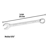 Llave combinada, 11/16' x 210 mm, Pretul - LL-2022P / 21887