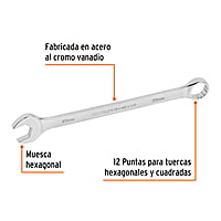 Llave combinada, extralarga, milimétrica, 23 x 316 mm - LL-2023M / 15650