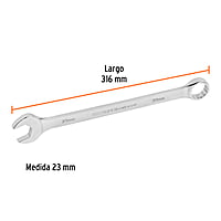 Llave combinada, extralarga, milimétrica, 23 x 316 mm - LL-2023M / 15650