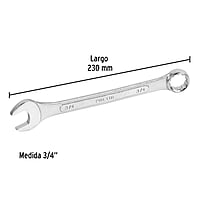 Llave combinada, 3/4' x 230 mm, Pretul - LL-2024P / 21888 Llave combinada, 3/4' x 230 mm, Pretul - LL-2024P / 21888