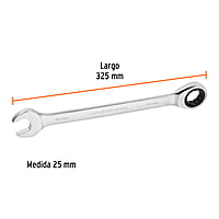 Llave combinada con matraca, 25 x 325 mm, Truper Expert - LL-2025MX / 13626