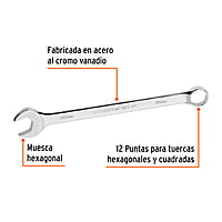 Llave combinada, extralarga, milimétrica, 26 x 370 mm - LL-2026M / 15628 Llave combinada, extralarga, milimétrica, 26 x 370 mm - LL-2026M / 15628