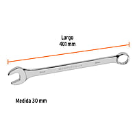 Llave combinada, extralarga, milimétrica, 30 x 390 mm - LL-2030M / 13816 Llave combinada, extralarga, milimétrica, 30 x 390 mm - LL-2030M / 13816