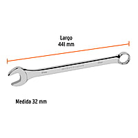 Llave combinada, extralarga, milimétrica, 32 x 425 mm - LL-2032M / 13817 Llave combinada, extralarga, milimétrica, 32 x 425 mm - LL-2032M / 13817