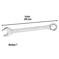 Llave combinada, 1' x 290 mm, Pretul - LL-2032P / 21892 Llave combinada, 1' x 290 mm, Pretul - LL-2032P / 21892