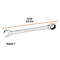 Llave combinada con matraca, 1' x 325 mm, Truper Expert - LL-2032X / 13618