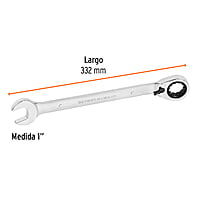 Llave combinada matraca, reversible, 1' x 332 mm, Truper Exp - LL-2032XR / 13654 Llave combinada matraca, reversible, 1' x 332 mm, Truper Exp - LL-2032XR / 13654
