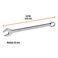 Llave combinada, extralarga, milimétrica, 33 x 470 mm - LL-2033M / 13818 Llave combinada, extralarga, milimétrica, 33 x 470 mm - LL-2033M / 13818