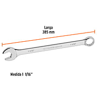 Llave combinada, extralarga, 1-1/16' x 385 mm - LL-2034 / 15603 Llave combinada, extralarga, 1-1/16' x 385 mm - LL-2034 / 15603