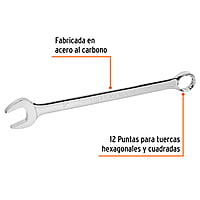 Llave combinada, extralarga, 2' x 648 mm - LL-2064 / 15666 Llave combinada, extralarga, 2' x 648 mm - LL-2064 / 15666