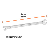 Llave española, 1/4 x 5/16' x 127 mm - LL-3018 / 15680 Llave española, 1/4 x 5/16' x 127 mm - LL-3018 / 15680