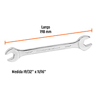 Llave española, 19/32 x 11/16' x 184 mm - LL-3033 / 15693 Llave española, 19/32 x 11/16' x 184 mm - LL-3033 / 15693