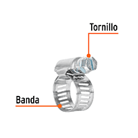 Bolsa con 4 abrazaderas 4 de acero inoxidable - M-4B / 10021 Bolsa con 4 abrazaderas 4 de acero inoxidable - M-4B / 10021