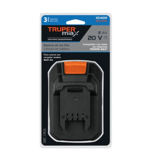 Batería ion litio, 20V, 2 Ah, TRUPER MAX-MAX-BA2 / 101409
