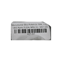 Micromotor ELCO, 16W, 115V, 1850 Rpm, 0.22A, NET3T1PUN306, MIEL16 - MOT-097