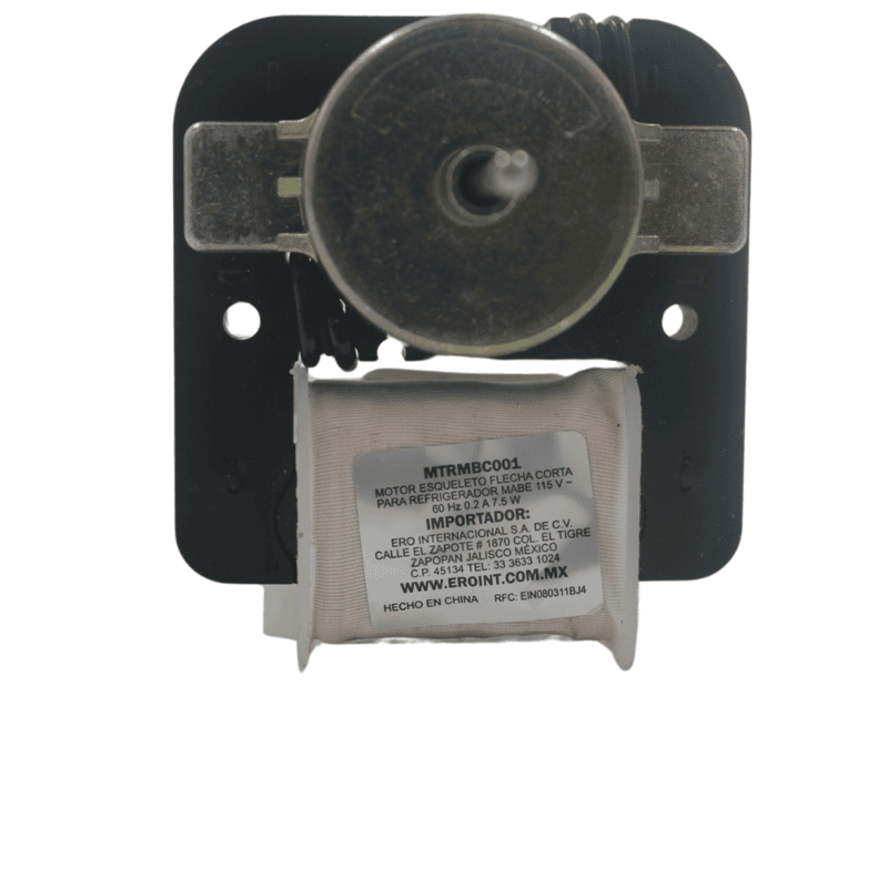 Motor para Refrigerador Domestico HZ 60, RPM 3000, Voltaje 115, Amperes 0.2, Watts 10, MTRMBC001 ERO Motor para Refrigerador Domestico HZ 60, RPM 3000, Voltaje 115, Amperes 0.2, Watts 10, MTRMBC001 ERO