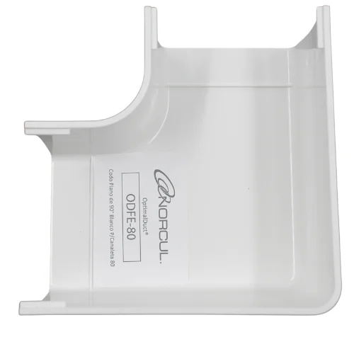 Codo Plano 90° para Canaleta Blanco 110mm, OPTIMAL DUCT - ODFE.110