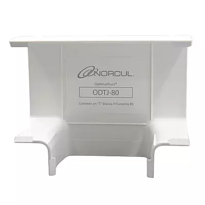Conexion T para Canaleta Blanco 80mm, OPTIMAL DUCT - ODTJ-80