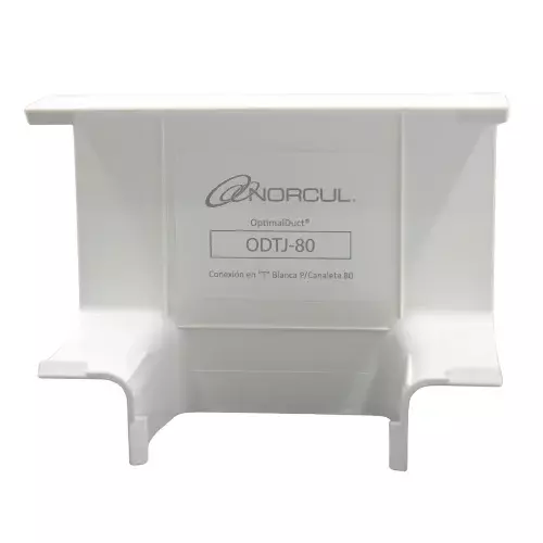 Conexion T para Canaleta Blanco 80mm, OPTIMAL DUCT - ODTJ-80