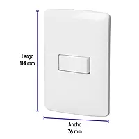Placa armada 1 interruptor sencillo, blanco, línea Italiana - PA-APSE-IB / 46459 Placa armada 1 interruptor sencillo, blanco, línea Italiana - PA-APSE-IB / 46459