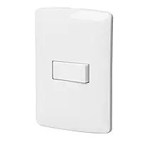Placa armada 1 interruptor sencillo, blanco, línea Italiana - PA-APSE-IB / 46459 Placa armada 1 interruptor sencillo, blanco, línea Italiana - PA-APSE-IB / 46459