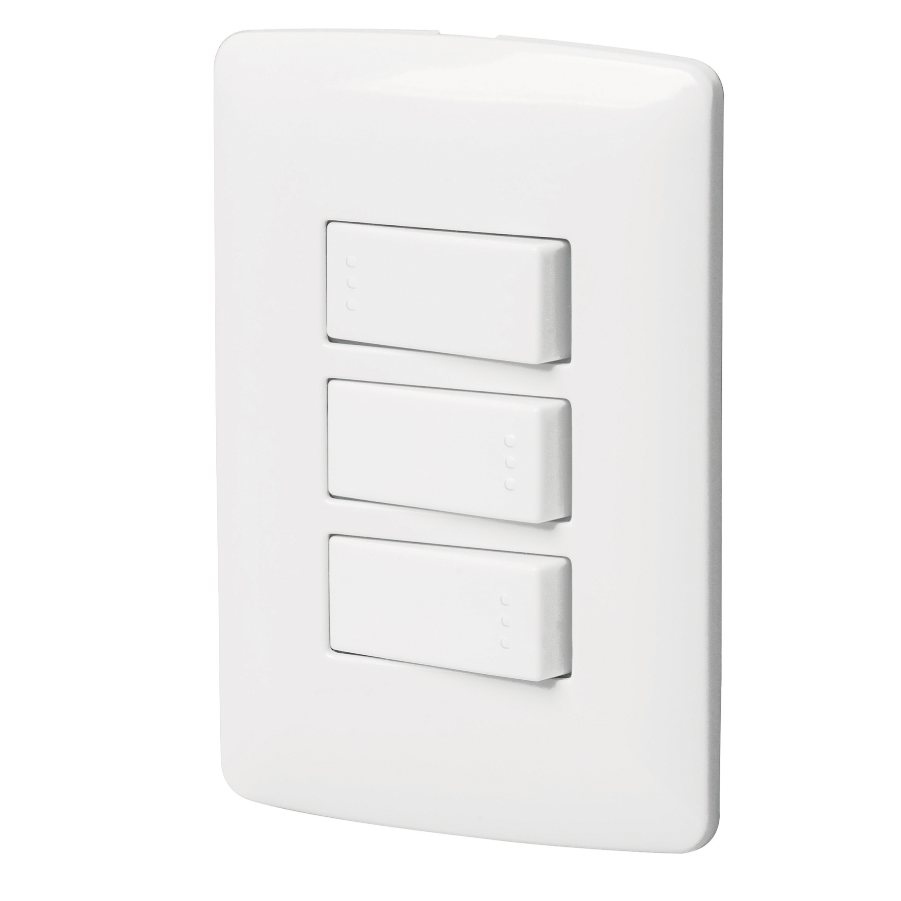 Placa armada 3 interruptores sencillos,blanco,línea Italiana - PA-APTR-IB / 46463 Placa armada 3 interruptores sencillos,blanco,línea Italiana - PA-APTR-IB / 46463