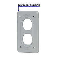 Placa tipo FS, doble, de sobreponer, Volteck - PAFDO-S / 46430 Placa tipo FS, doble, de sobreponer, Volteck - PAFDO-S / 46430