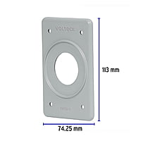 Placa para intemperie tipo FS, sencilla, de sobreponer - PAFSE-S / 46431 Placa para intemperie tipo FS, sencilla, de sobreponer - PAFSE-S / 46431