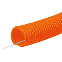 Metro de poliducto 3/4' corrugado flex. c/guía, rollo 50 m - PF-3/4G / 45017 Metro de poliducto 3/4' corrugado flex. c/guía, rollo 50 m - PF-3/4G / 45017