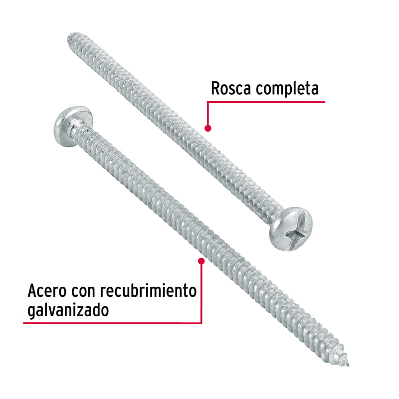 Bolsa con 150 pijas #8 x 3' para lámina - PILA-8X3 / 48725