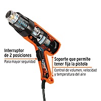 Pistola de calor 1500 W, profesional - PISCA-A2 / 17279