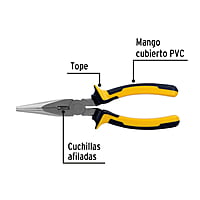 Pinza de punta y corte 7', mango comfort grip, Pretul - PPC-7PX / 22677 Pinza de punta y corte 7', mango comfort grip, Pretul - PPC-7PX / 22677