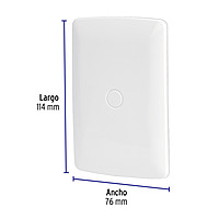 Placa de ABS, ciega, línea Italiana, color blanco - PPC-IB / 46141 Placa de ABS, ciega, línea Italiana, color blanco - PPC-IB / 46141