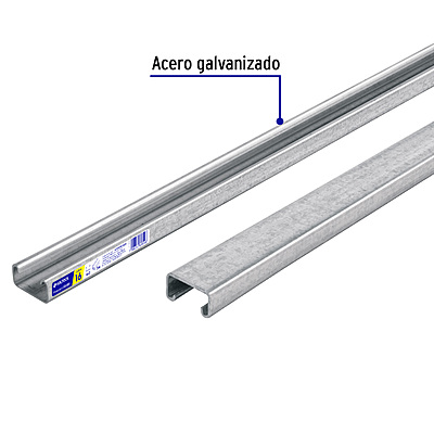 Perfil monocanal sólido de 3 m, 4 x 2 cm cal. 16, VOLTECK - 47759 - PU-162S - Caja con 2 Pieza – Master 0 Perfil monocanal sólido de 3 m, 4 x 2 cm cal. 16, VOLTECK - 47759 - PU-162S - Caja con 2 Pieza – Master 0