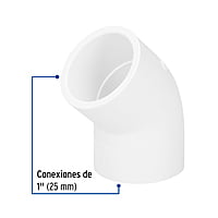 Codo 45° de PVC, 1' - PVC-863 / 45416 Codo 45° de PVC, 1' - PVC-863 / 45416