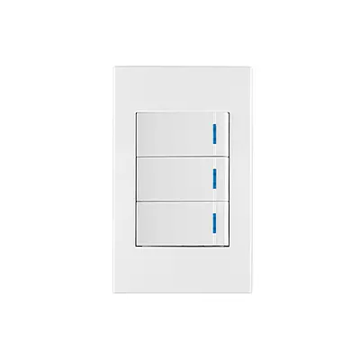 Placa armada 3 interruptores 1de 3vías,1 mod,Española,blanco - PA-APTR-EEB / 45606