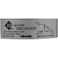 Motor Condensador 220/60 CW 42" .57AMP, Flecha 1/2 - QMC54