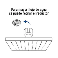 Regadera acero inoxidable, 8', con brazo, cromado, Riviera - R-308 / 45771