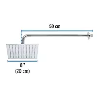 Regadera acero inoxidable, 8', con brazo, cromado, Riviera - R-308 / 45771