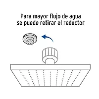 Regadera acero inoxidable, 8', con brazo, satinado, Riviera - R-308N / 45772 Regadera acero inoxidable, 8', con brazo, satinado, Riviera - R-308N / 45772