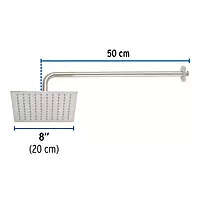 Regadera acero inoxidable, 8', con brazo, satinado, Riviera - R-308N / 45772 Regadera acero inoxidable, 8', con brazo, satinado, Riviera - R-308N / 45772