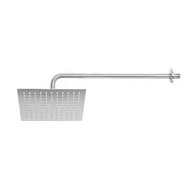 Regadera acero inoxidable, 10', con brazo, satinado, Riviera - R-310N / 45774