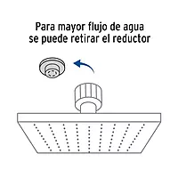 Regadera acero inoxidable, 10', sin brazo, satinado, Riviera - R-310SN / 45782 Regadera acero inoxidable, 10', sin brazo, satinado, Riviera - R-310SN / 45782