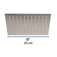 Regadera acero inoxidable, 10', sin brazo, satinado, Riviera - R-310SN / 45782 Regadera acero inoxidable, 10', sin brazo, satinado, Riviera - R-310SN / 45782