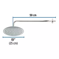 Regadera redonda, acero inoxidable, 10', cromada, Riviera - R-311 / 45077
