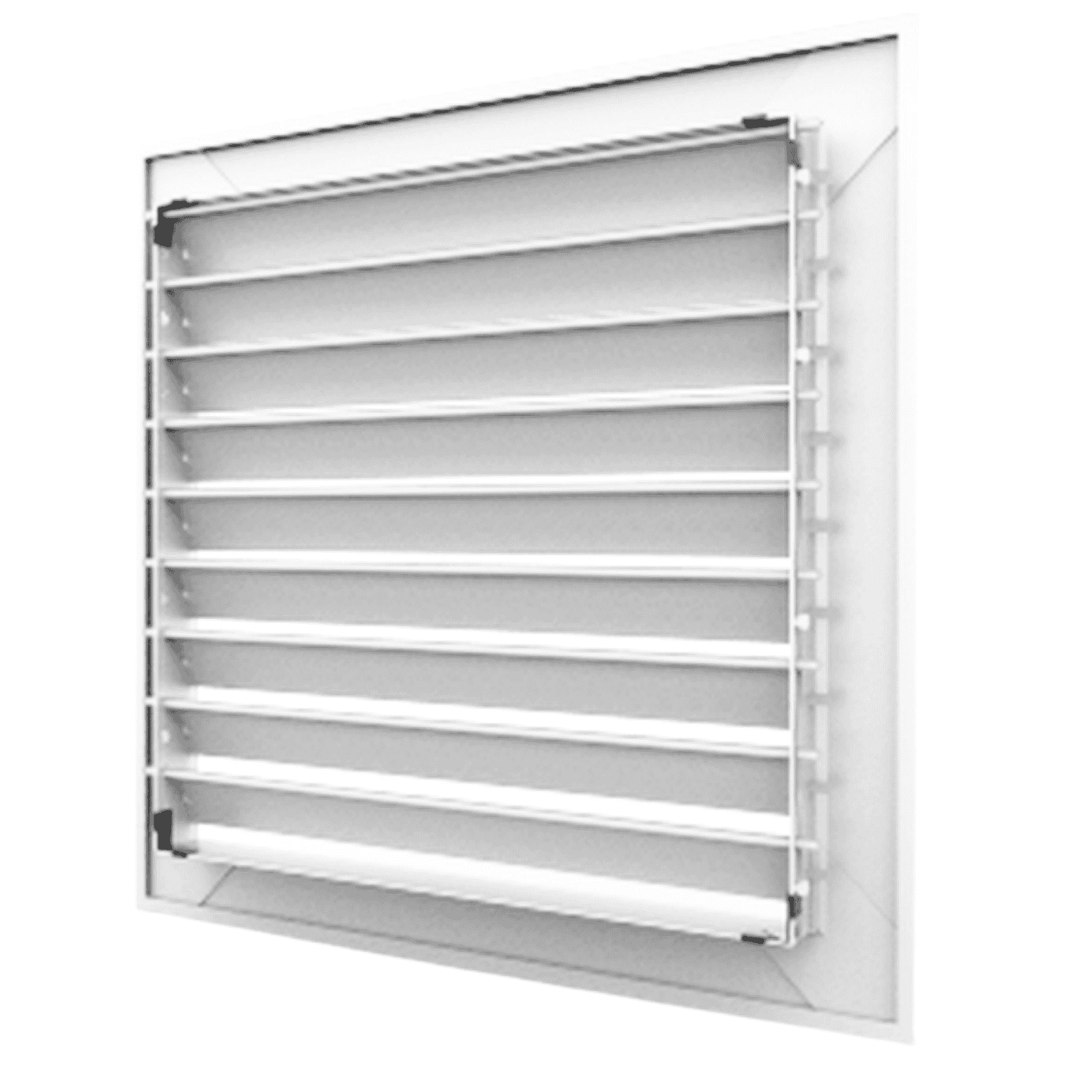 Rejilla de Retorno Estandar Aletas Curvas Acero Blanco 20'' X 20'' - R45AB20.0020.00