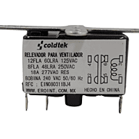 Relay Refrigeracion para Vent, 6 Term, Bobina 240 Volts AC - RYRFFN002
