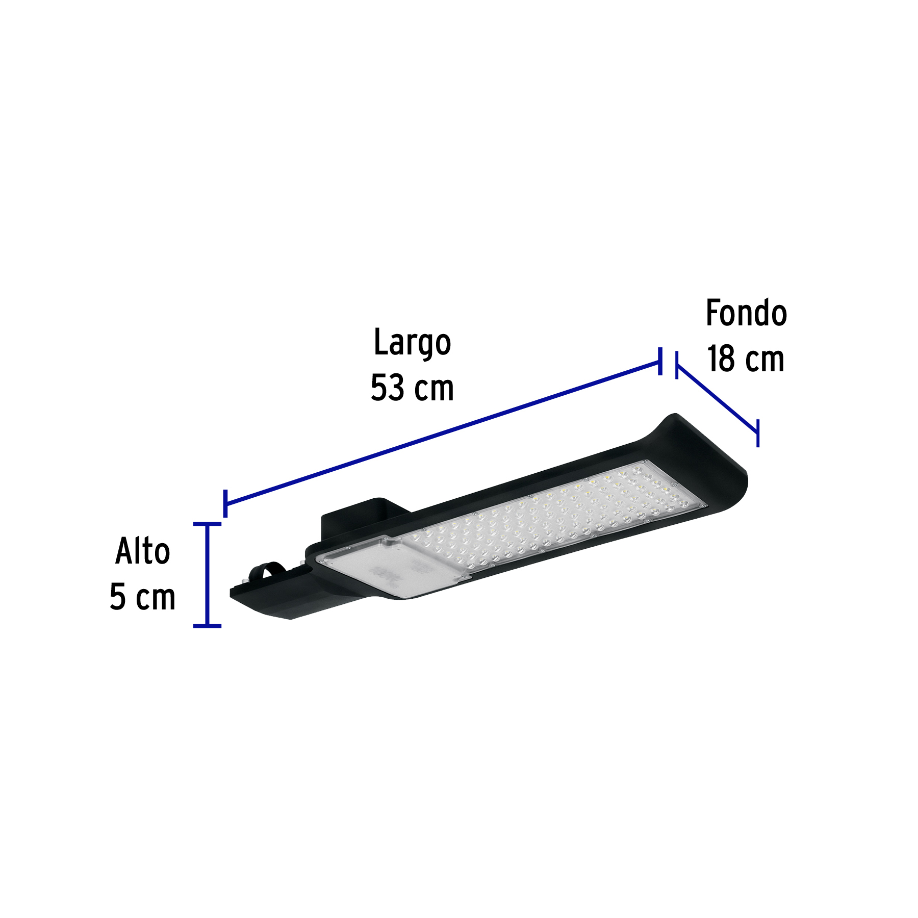 Luminario suburbano LED 100 W 6500 K, plano, VOLTECK-SUB-841L / 46259